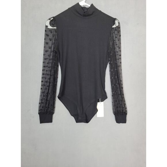 BUENOS NINOS Bodysuit For Women Mock Turtle Neck Long Sleeve Bodysuit Medium - Picture 2 of 7